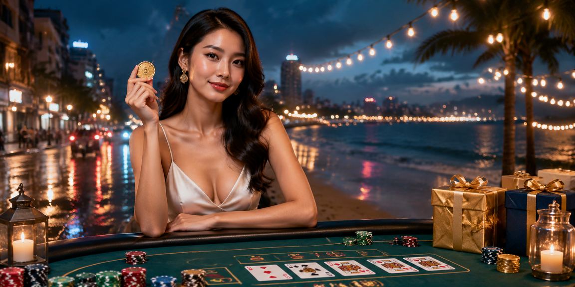 Người dùng tại bãi biển Hồ Chí Minh trải nghiệm Baccarat trực tuyến trên điện thoại